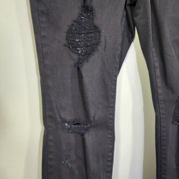 KanCan Womens Jeans Size XL Nala Distressed Fringe Ankle Skinny Stretch Denim - Picture 6 of 13